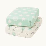 Safari Pistachio Crib-sheet